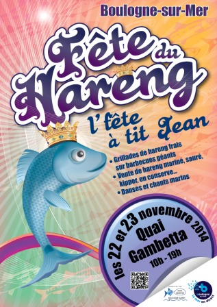 Affiche fête du hareng Boulogne 2014